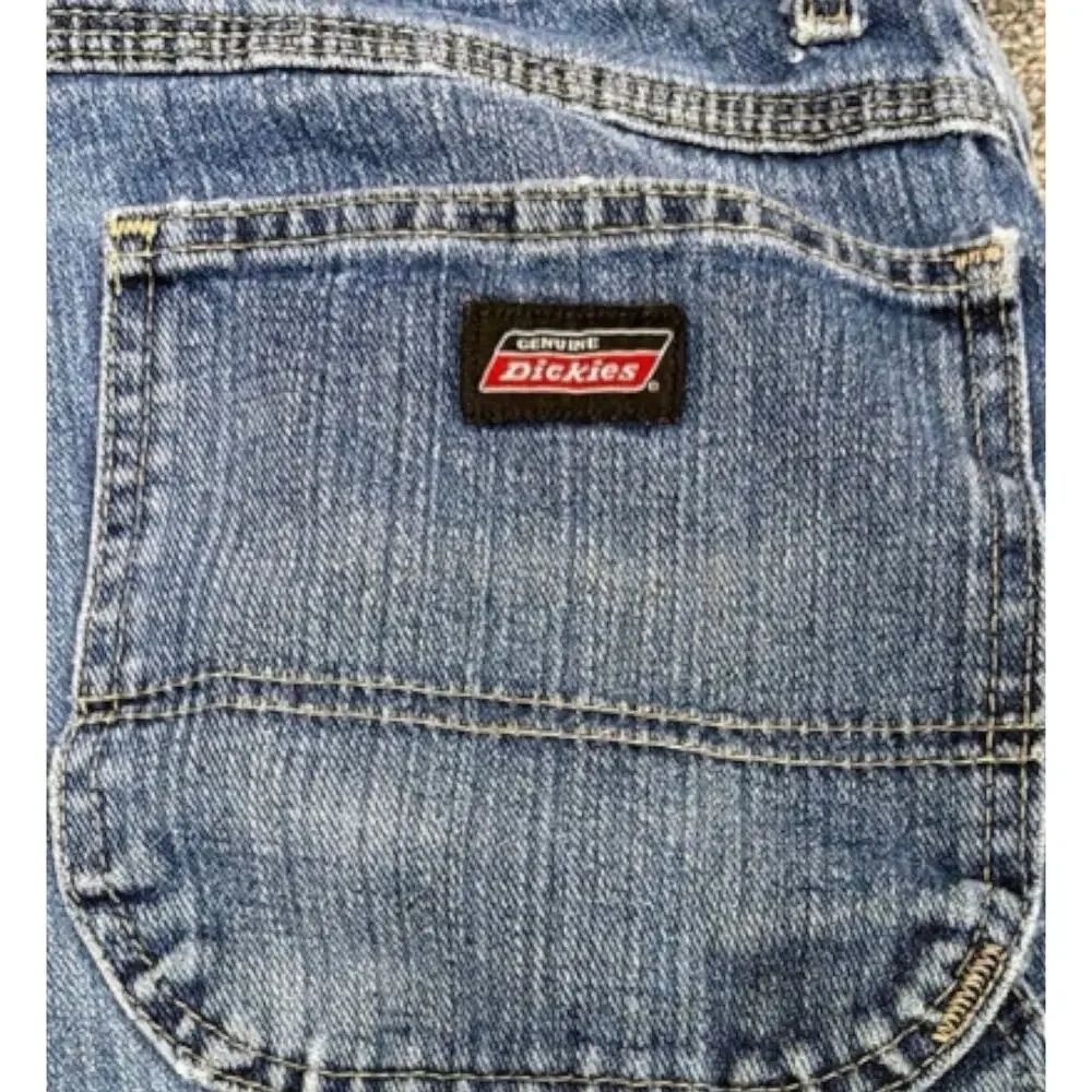 Dickies Jeans Mens 34x32 Blue Medium Wash Relaxed Fit Carpenter Workwear Classic - Picture 15 of 15